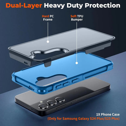 Funda Resistente Para Samsung Galaxy S25 Plus & S24 Plus Azul Oscuro