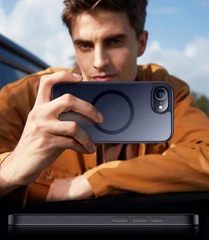 Funda Para iPhone 16e, Magnética, Mate Negro