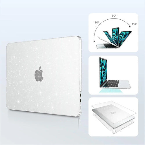 Carcasa Funda Transparente Para Macbook Air 13.6' Plateado