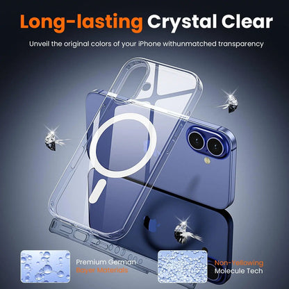 Set 3 En 1 Para iPhone 16, Funda Transparente Con Magsafe. Clear