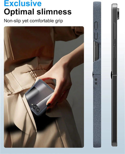 Funda Samsung Galaxy Z Flip 7, Protect De Pantalla Integrado Gris Oscuro