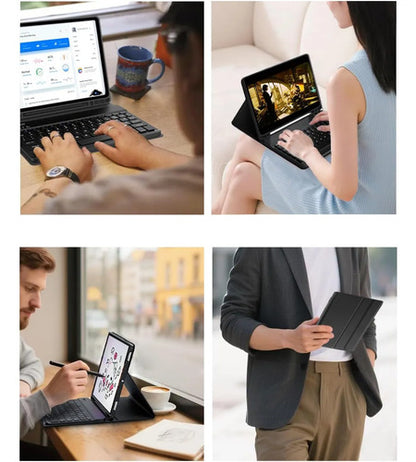 Funda Con Teclado Para Samsung Galaxy Tab S10 Lite & S10 Negro