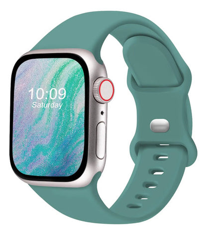 Correa Deportiva De Silicona Para Apple Watch Verde Oscuro 1 Cm