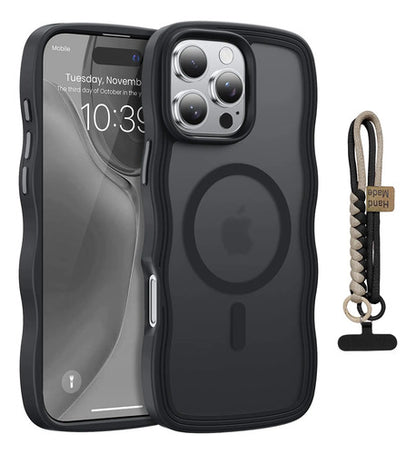 Funda Para iPhone 16 Pro Con Correa Negro Lisa