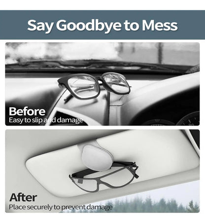 Soporte Magnético Para Gafas De Sol Para Visera De Auto Gris