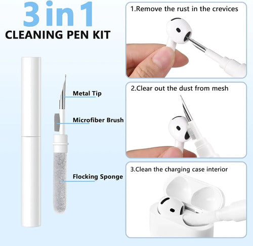 Funda De Silicona Para AirPods Pro 3 Con Kit De Limpieza Azul