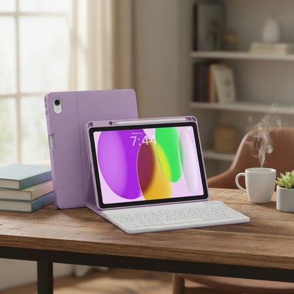 Funda Con Teclado Para iPad A16 Lavanda