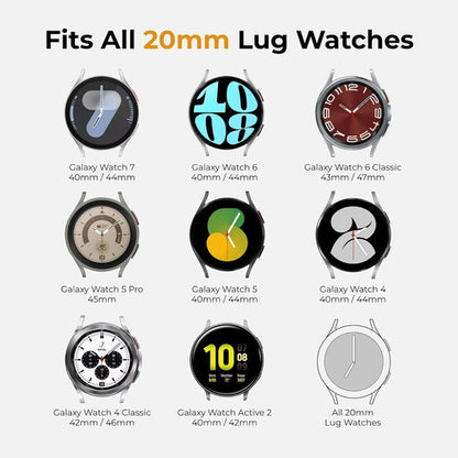Bandas De Silicona Para Galaxy Watch Negro 2 Cm