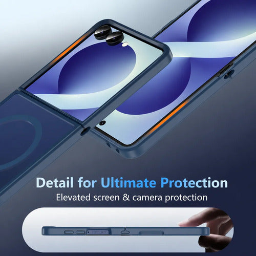Funda Magnética Para Samsung Galaxy Z Flip 8 Azul Lisa