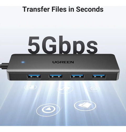 Usb 3.0 Hub, 4 Puertos, Ultra-slim Negro
