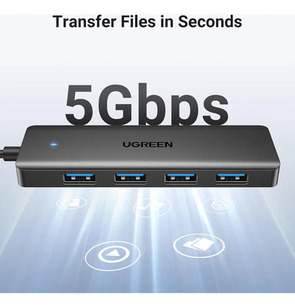 Usb 3.0 Hub, 4 Puertos, Ultra-slim Negro