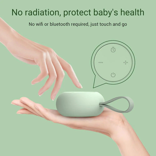 Máquina De Ruido Blanco Portátil Para Bebés Verde Claro