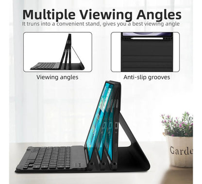 Funda Con Teclado Para Samsung Galaxy Tab A11+/a9. Negro