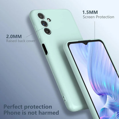 Funda Para Galaxy A13 5g, Silicona Líquida, Delgada, Suave Verde Claro
