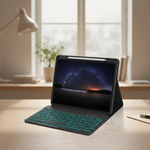 Funda Con Teclado Para iPad Air 11  Y Pro 11 Negro