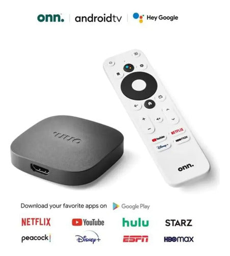 Onn Android Tv 4k Uhd Streaming Device Con Control Remoto De Voz