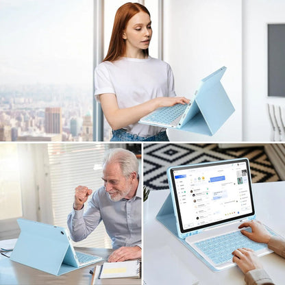Funda Con Teclado Para Samsung Galaxy Tab A11+/a9+ 11' Azul