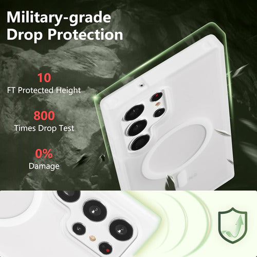 Funda Magnética Raleavo Para Samsung Galaxy S25 Ultra, Bl... Blanco