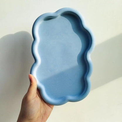 Molde De Silicona En Forma De Nube Para Concreto O Resina Blanco