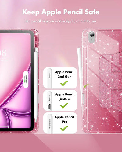 Funda Giratoria Para iPad Air 11' Rosa