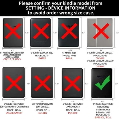 Funda Para Kindle Paperwhite 7th Gen 2015, 6 Pulgadas