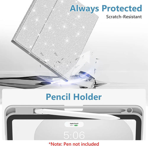 Funda Con Teclado Para iPad A16 11th 10th Gen Plateado