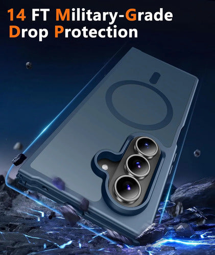 Funda Para Samsung Galaxy Z Fold 7 Azul Lisa