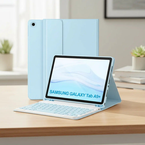 Funda Con Teclado Para Samsung Galaxy Tab A11+/a9+ 11' Azul