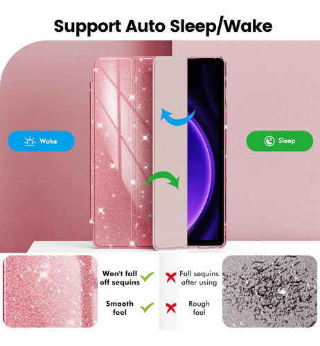 Funda Para Samsung Galaxy Tab S10 Lite/s10 Fe/s9 Rosa