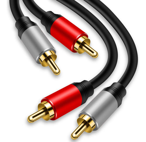 Cable De Audio 3ft 2rca A 2rca Chapado En Oro, Tan Qy