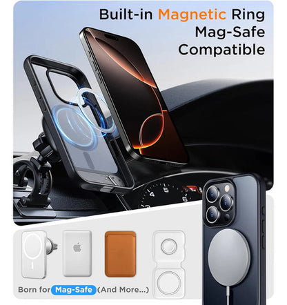 Funda Magnética Temdan Para iPhone 16 Pro Max Con Soporte Negro