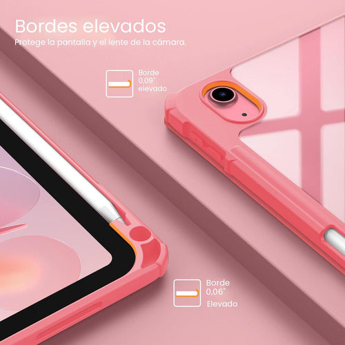 Funda Para iPad (a16) De 2022 Y 2025 11' Y 10.9' Rosa Chicle