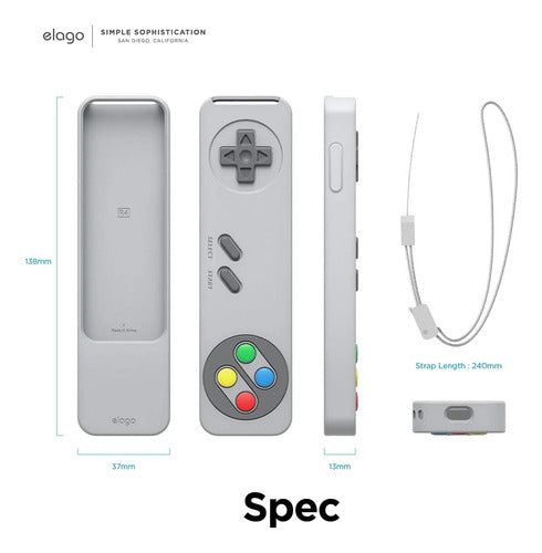 Funda Retro Para Apple Tv Siri Remote 3ra Y 2da Gris