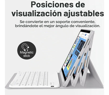 Funda Con Teclado Bluetooth Para iPad Air 11'' M3/m2 & Air Gris