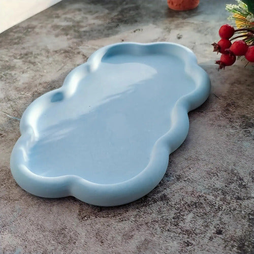 Molde De Silicona En Forma De Nube Para Concreto O Resina Blanco
