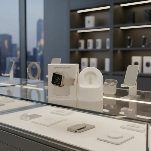 Soporte De Carga De Silicona Para Apple Watch Blanco