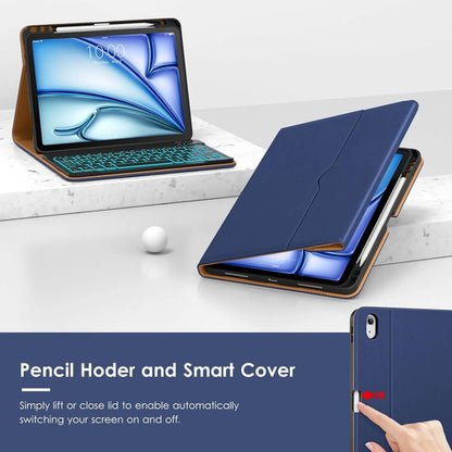 Funda Con Teclado Para iPad Air 11-inch Y Air 10.9 Inch Azul Marino