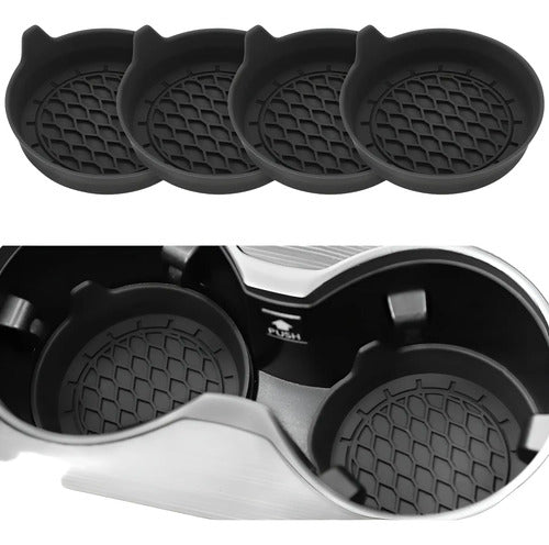Soportes De Silicona Ecológica Para Bebidas De Auto Negro