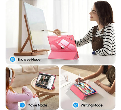 Funda Híbrida Delgada Para iPad Rosa