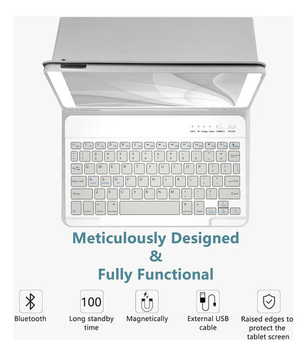 Funda Con Teclado Para iPad De 9a Generacion. Gris