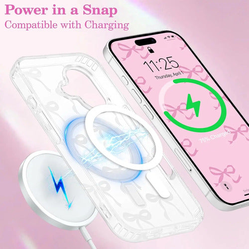 Funda Magnética Ueebai Para iPhone 16, Diseño De Lazo, Bl... Blanco