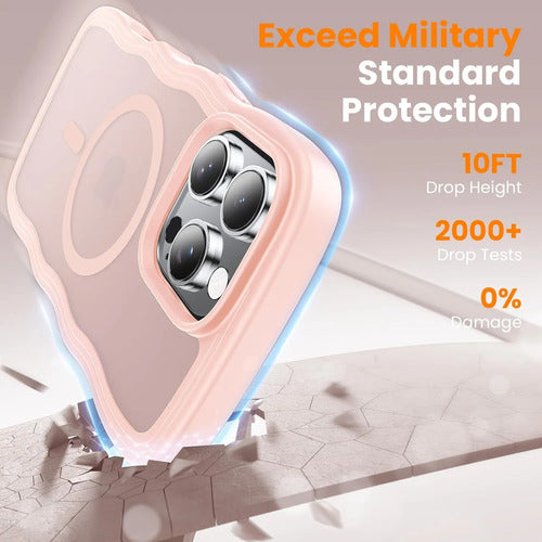 Funda Para iPhone 16 Pro Con Correa Rosa Lisa
