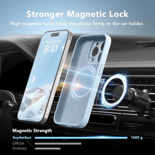 Funda Magnética Para iPhone 14 Pro Azul Claro