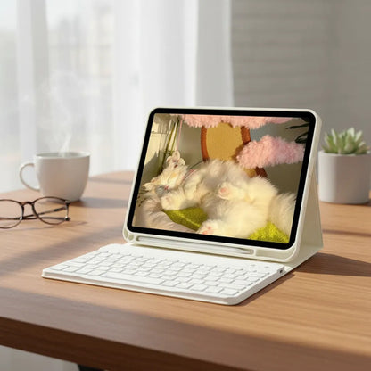 Funda Con Teclado Para iPad (a16) 11th/10th Gen (11/10.9) Blanco