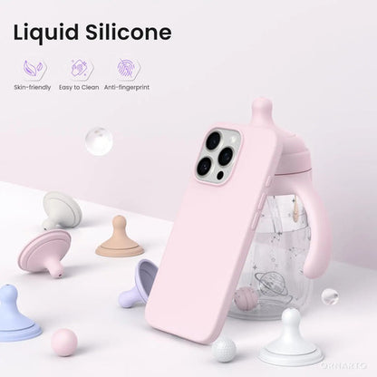 Funda Ornarto Compatible Con iPhone 16 Pro 6.3 , Silicona... Rosa Claro