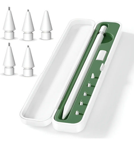Inesore Estuche Para Apple Pencil Con 5 Puntas Verde