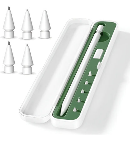 Inesore Estuche Para Apple Pencil Con 5 Puntas Verde
