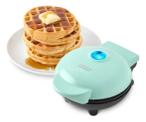 Mini Wafflera Compacto Eléctrico Antiadherente Aqua