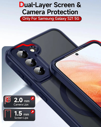 Funda Para Galaxy S21 Azul Liso