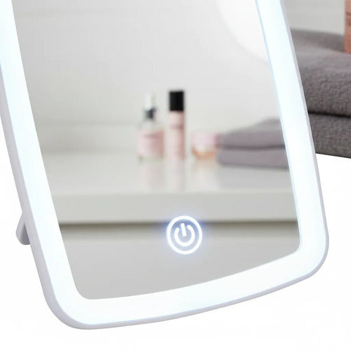 Espejo De Maquillaje Led Con Iluminación Blanco